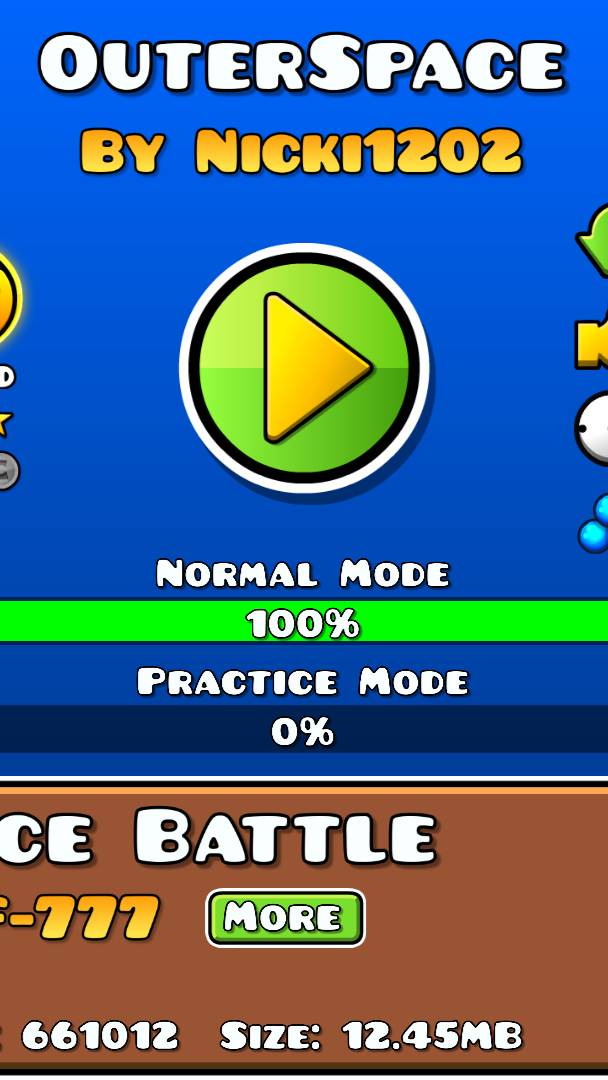 разбор уровня Outerspace Geometry Dash