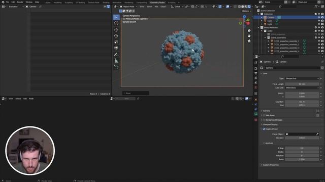 Constructing a Virus | Molecular Nodes | Blender for Biochemists | Geometry Nodes смотреть онлайн