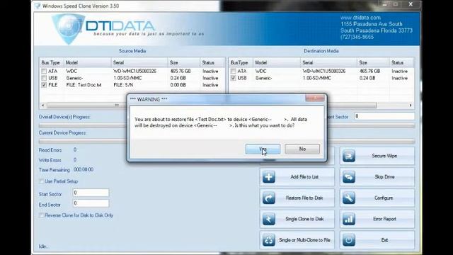 DTI Data Recovery Speed Clone Tutorial Video 5 смотреть онлайн
