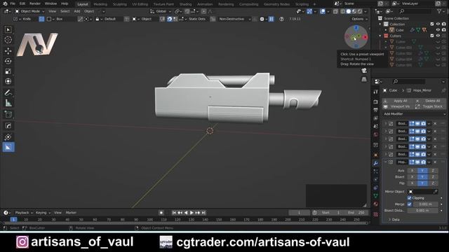Using Boxcutter to design a Sci Fi gun смотреть онлайн