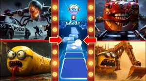 🆚Монстр-паровозик Маккуина🆚 БЫВШИЙ МИНЬОН🆚 Пародия на миньонов-токсикоманов-Вращение