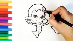 Гуппи и пузырики. Bubble and guppies. Мультик-раскраска.