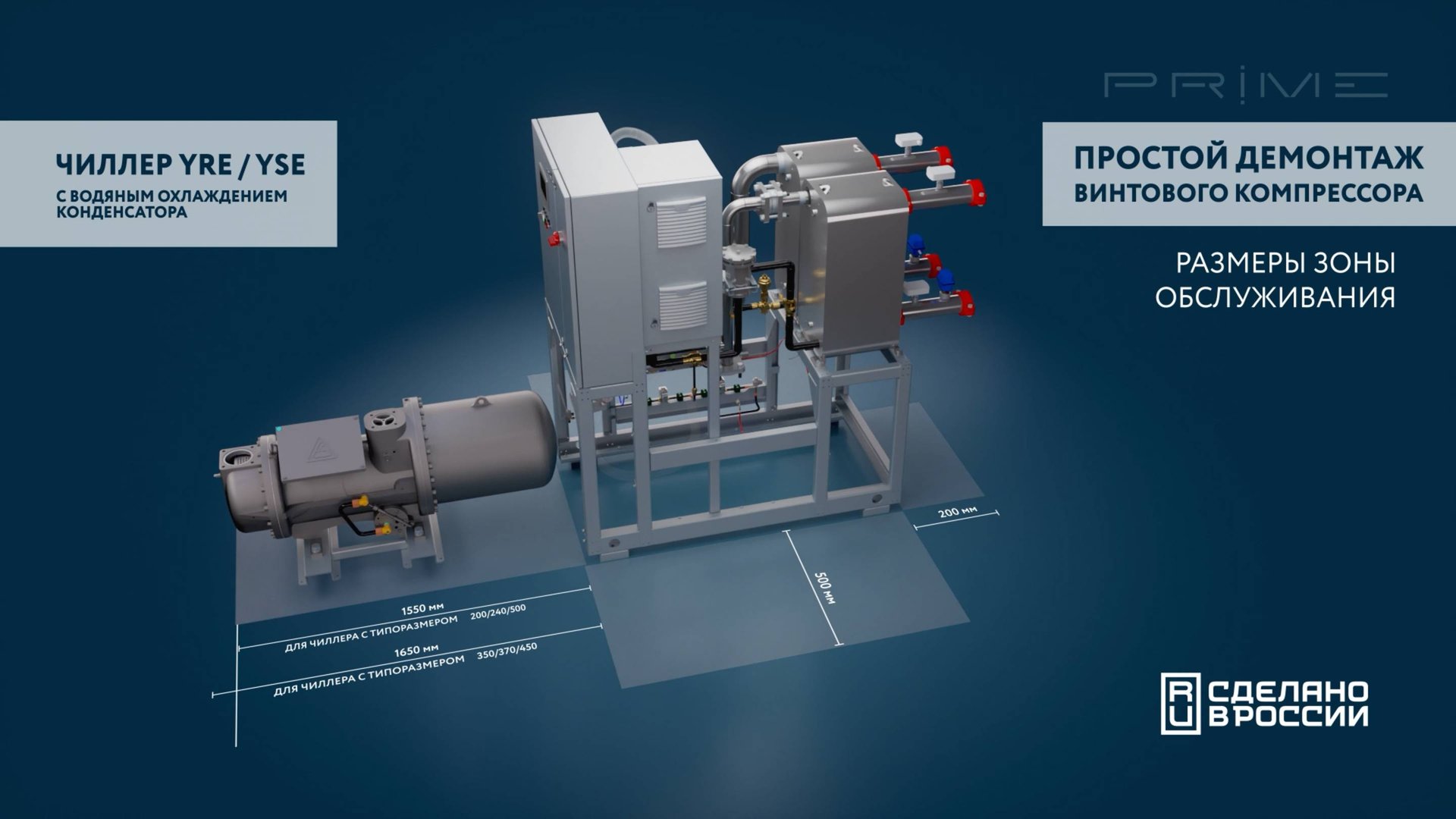 Чиллер YSE/YRE c водяным охлаждением конденсатора | Продукция завода PRIME смотреть онлайн