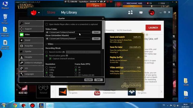 Replay Hud LoL Video Çekme [Game Movie Record] смотреть онлайн