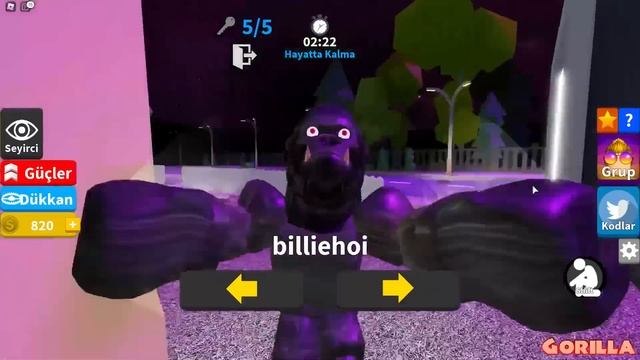 GORİL OLDUM KAÇIN GELİYORUM - Roblox Gorilla смотреть онлайн