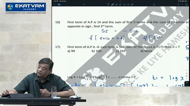 CA FDN Annual Batch Maths By Prof. GB Joshi | May 24 Exam | Ekatvam Academy | Day 2 смотреть онлайн