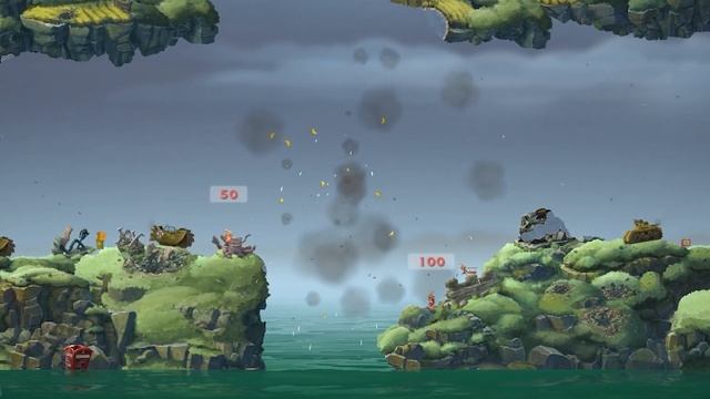 the banana bomb is crazy | Worms W.M.D смотреть онлайн