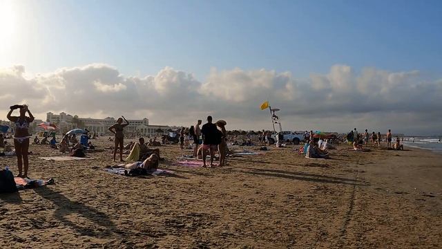 Spain Beach Valencia Sunset 2021 4K Walk Travel online 2021 смотреть онлайн