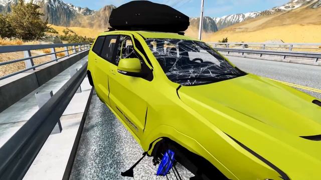 Cars vs 8 Massive Spike Strip – BeamNG.Drive