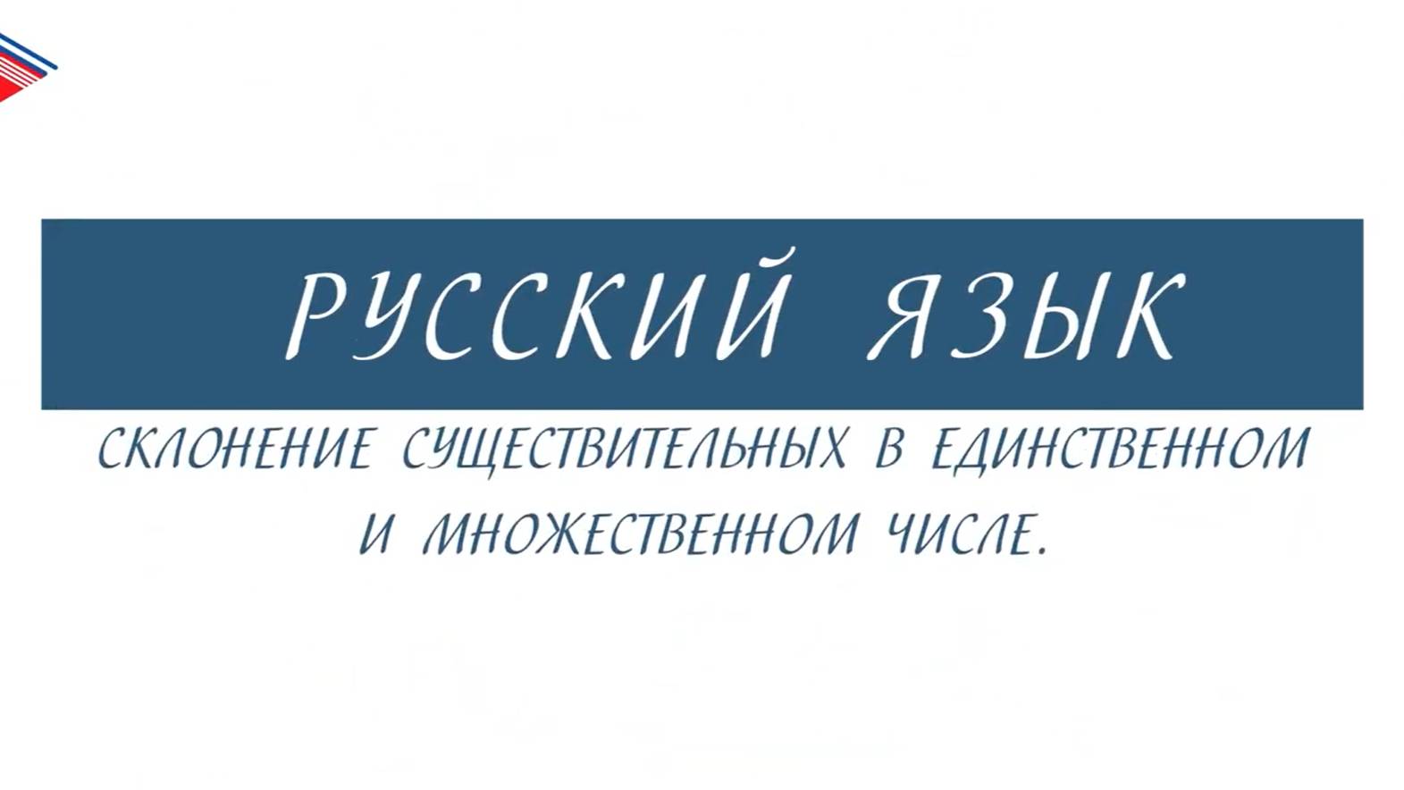 6 класс - Русский язык - Склонение существительных в единственном и множественном числе смотреть онлайн