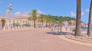 Пешая экскурсия по НИЦЦЕ, Франция в формате 4K - ПРОГУЛКА ПО ПЛЯЖУ и многое другое  Титры и захватыв