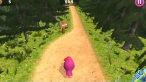 📹 Смешная игра - Маша и Медведь про темный лес! Маша бегает по лесу и собирает конфеты