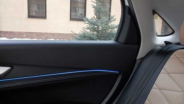 Уголки задних дверей в экокоже со строчкой