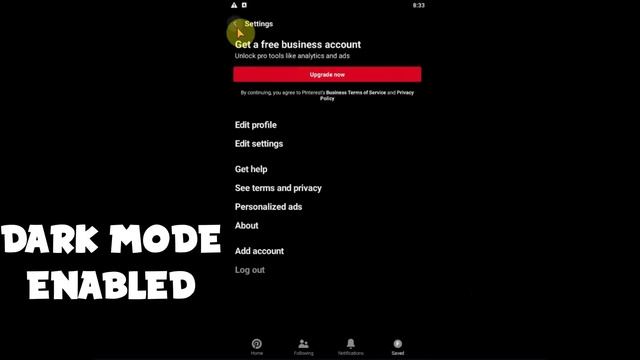 How to enable DARK MODE on PINTEREST in android | Night mode for PINTEREST смотреть онлайн