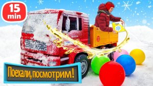 Игры в машинки с Машей Капуки Кануки – Что такое незамерзайка и зачем нужен лежачий полицейский?