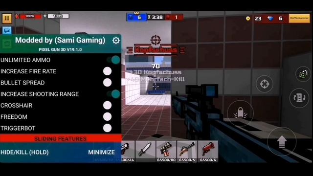 Pixel Gun 3D Mod Menu смотреть онлайн