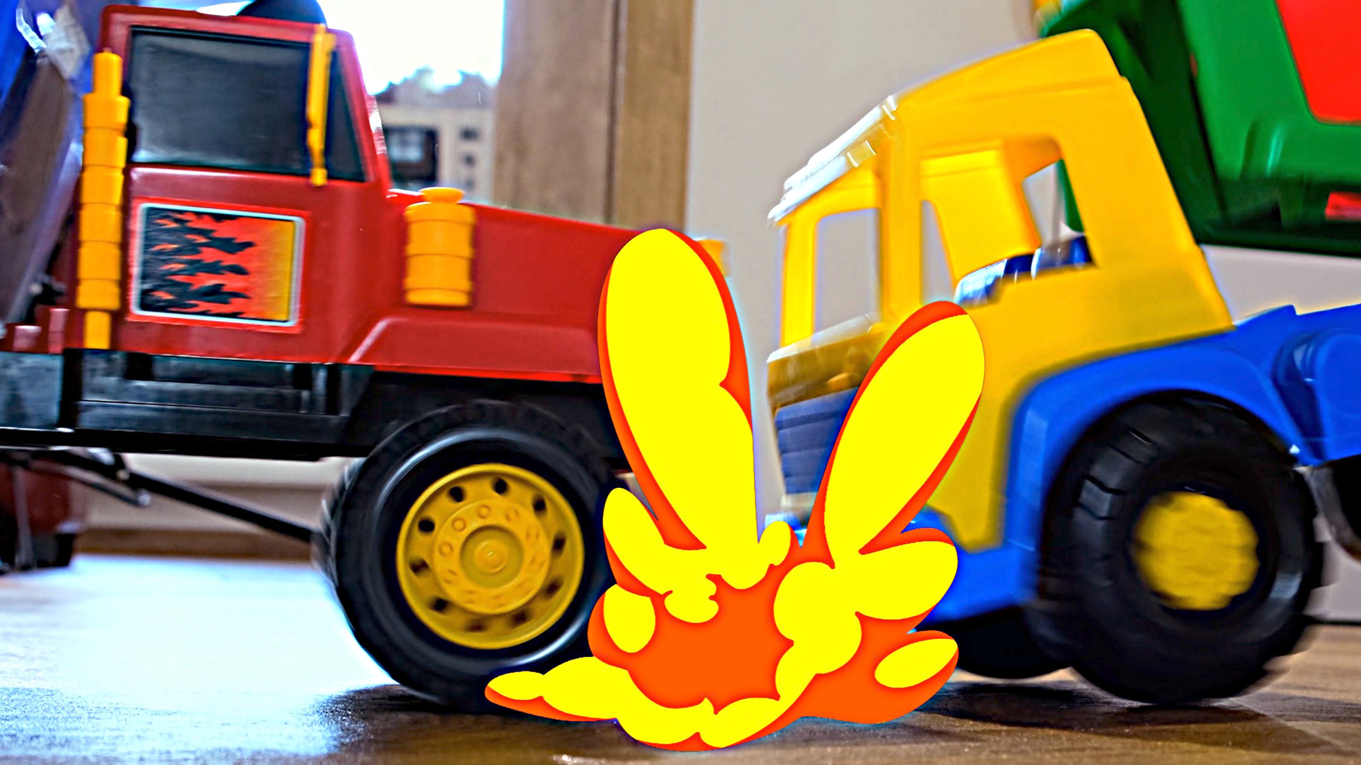 Машинки врезаются друг в друга и переворачиваются| для детей