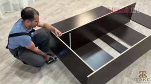 Распашной шкаф Лагуна с зеркалом, сборка ШкафШоп