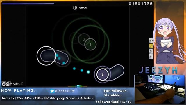 [Osu!] United 1.3x speed nice try - Liveplay смотреть онлайн