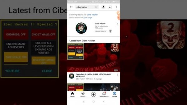 granny mod menu ciber hacker