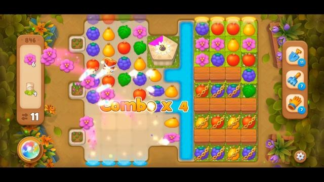 GardenScapes Level 841, 842, 843, 844, 846, 847, 848, 849, 850. No Boosters