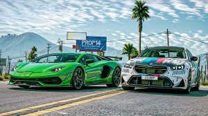 БЕЗУМНЫЕ ГОНКИ - LAMBORGHINI AVENTADOR против BMW M5 G90 В ГТА 5 РП/GTA 5 RP