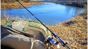 Спиннинг весной. Рыбалка в марте. Ловля окуня на микроджиг.