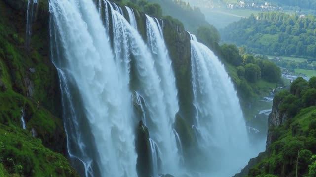 Водопад. Природа. Шум падающей воды водопада для гармонии и вдохновения смотреть онлайн