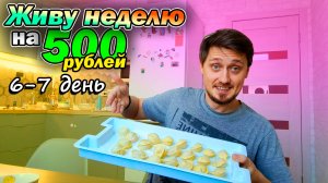 Выживаем неделю на 500 рублей | 6-7 день | Царские пельмени