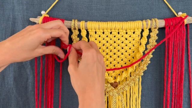 Tutorial Macrame wall hanging with flowers / DIY step by step смотреть онлайн