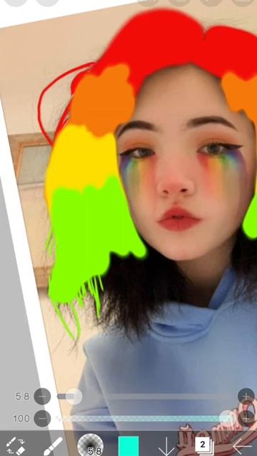 💫Karrambaby - 🌈Радужный/карамбейби обработка фото в ibis Paint x смотреть онлайн