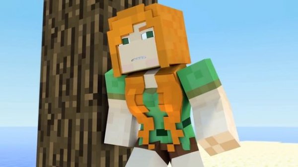 The minecraft life of Steve and Alex | Desert island | Minecraft animation