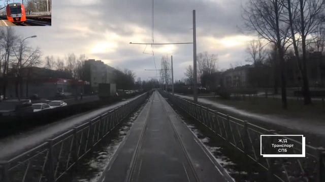 Поездка от Ж/Д "Сосновая Поляна" До Улицы Пограничника Гарькавого на Трамвае ЛВС-86К по Маршруту №5 смотреть онлайн