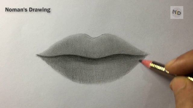 How To Draw A Realistic Lips -step By Step For Beginners