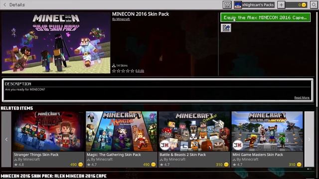 How To Get The Minecon 2016 Skin Pack For Free 2020 (PC And Mobile)
