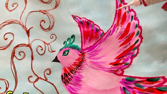Рисуем "Райских птичек", мастер-класс х. Евсеевский смотреть онлайн