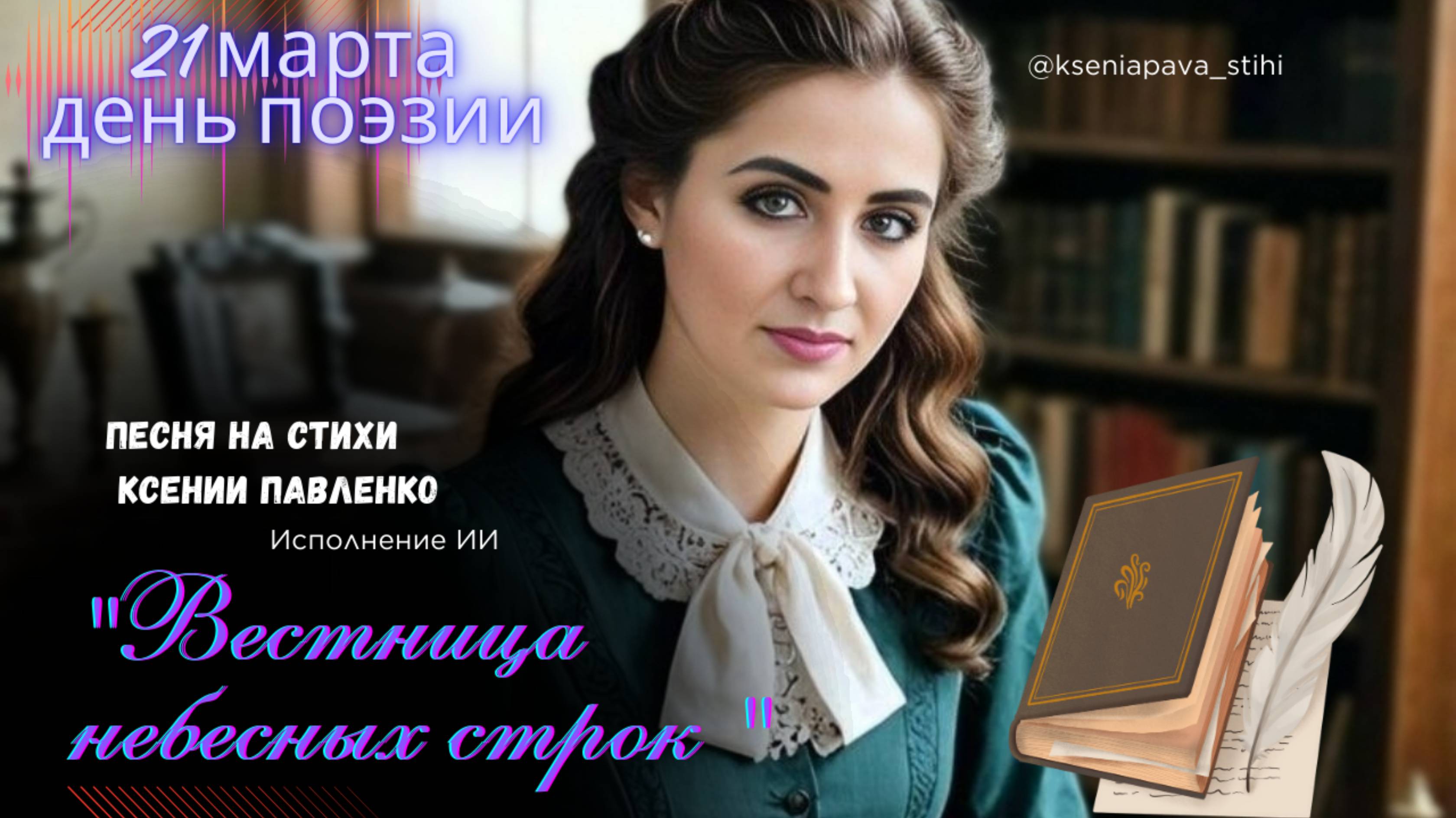 С днём поэзии! "Вестница небесных строк " песня на стихи Ксении Павленко смотреть онлайн