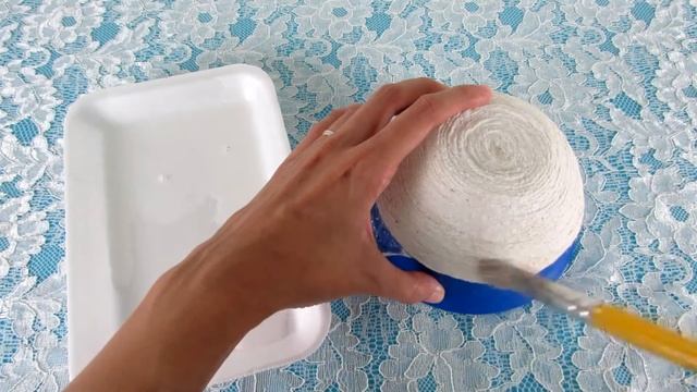 DIY - Twine + glue= rustic bowl! смотреть онлайн