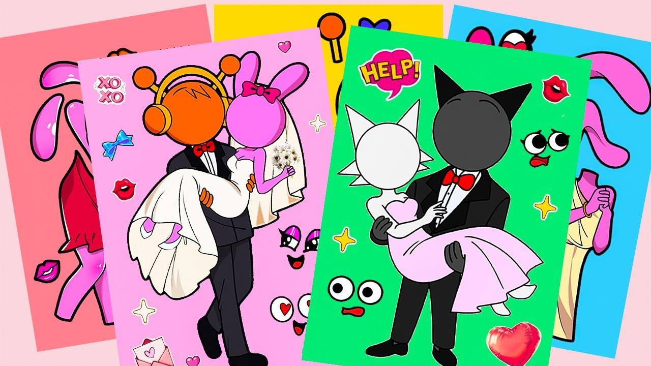 Книга свадебных наклеек Sprunki Sinner Edition Super смотреть онлайн