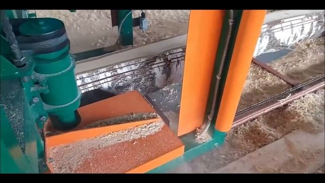 Распиловка леса на дисковой пилораме ДПА