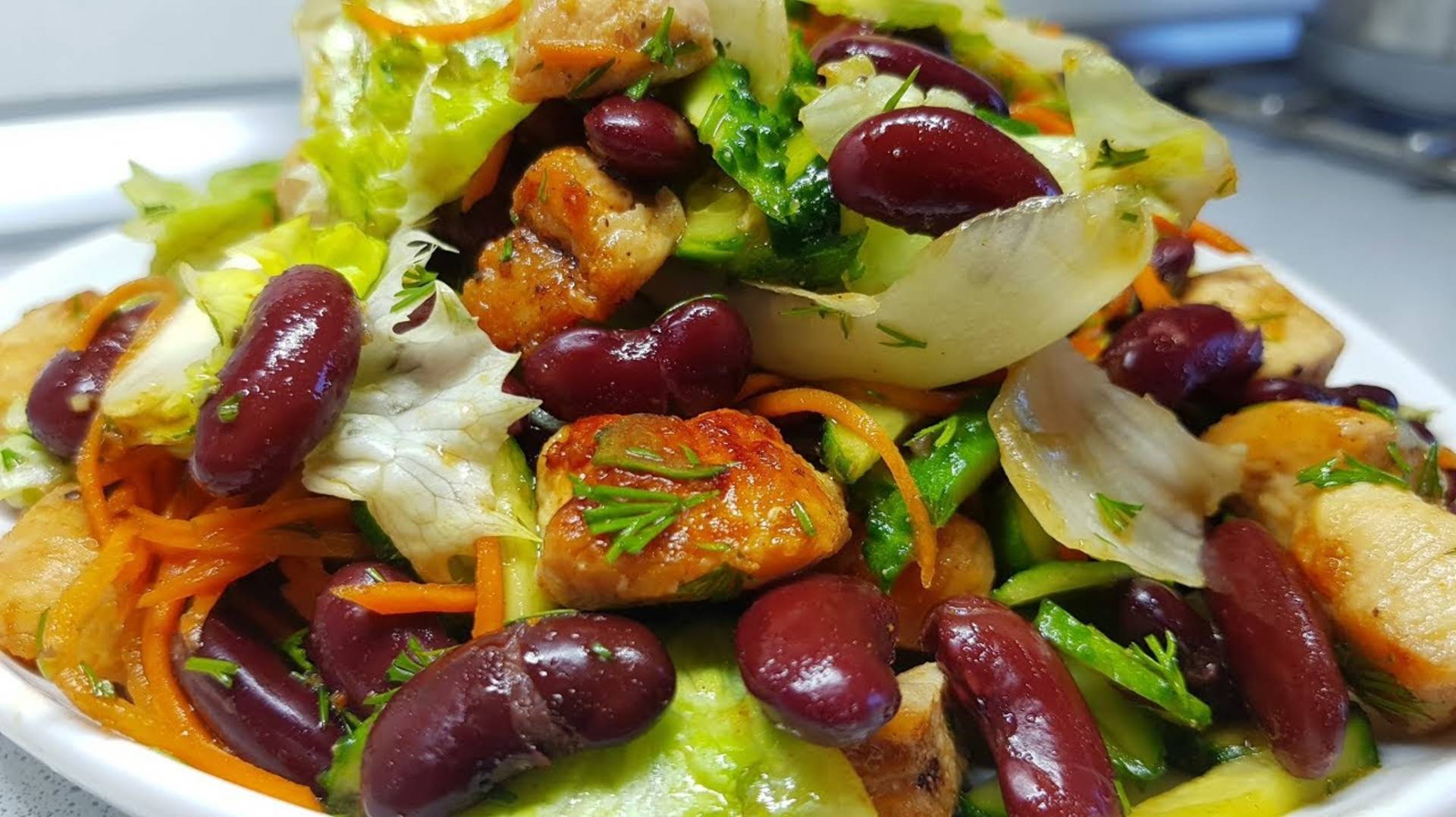 Божественный салат из ФАСОЛИ! ВЫ захотите его приготовить еще много раз(делюсь) смотреть онлайн