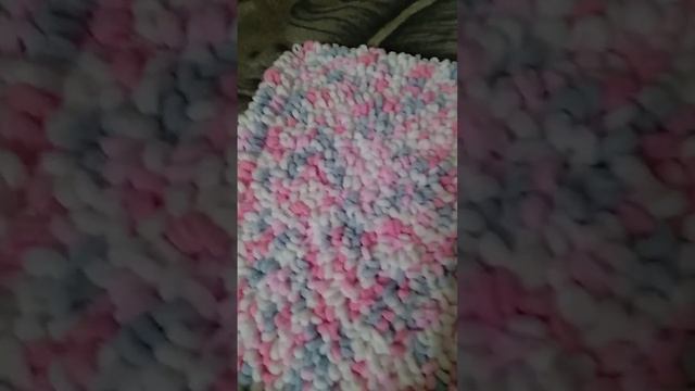 Коврик из пряжи Alize puffy fine. Дополнение. #ковриквваннуюкомнату#пряжаAlizepuffyfine# смотреть онлайн