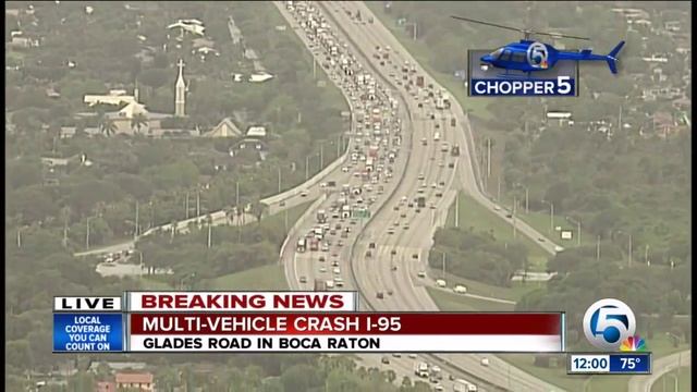 I-95 NB crash affects traffic in southern Palm Beach Co. смотреть онлайн