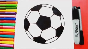 Как легко нарисовать футбольный мяч (пошаговый метод рисования)