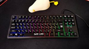 Defender Dark Lord GK-580 - демонстрация подсветки и уровень громкости клавиш при наборе текста