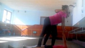 Обучающее видео. Акробатическая парная поддержка для новичков. Даяна Ерёмина