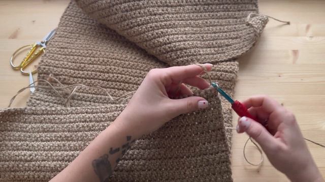 Вяжем коврик из джута с бахромой крючком палас из джута смотреть онлайн