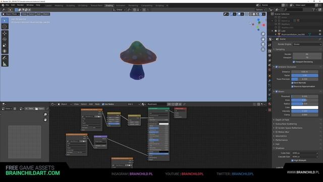 EP4 | Low Poly PBR Texture & LOD system Stylised Mushroom in Blender 2.90 | 3d PBR Game-ready Asset смотреть онлайн