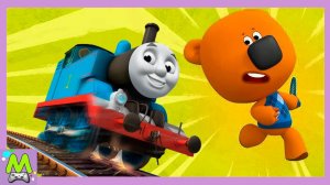 Ми-Ми-Мишки против Паровозика Томаса и его Друзей.Догонялки Героев Мультиков.Кто Быстрее