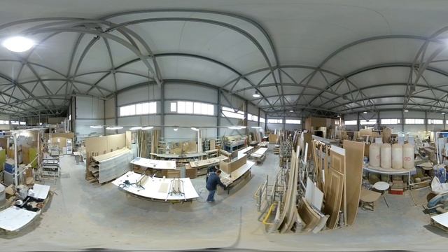 Видео 360 по производственному цеху кухонных фасадов. смотреть онлайн